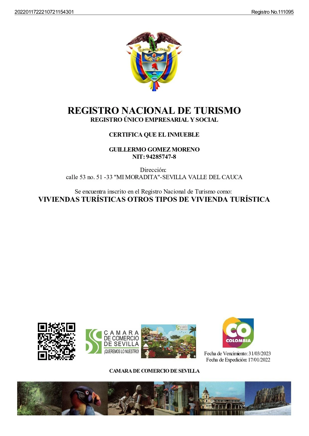 RNT QR code published on the original website